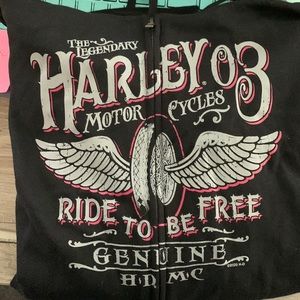 Harley Davidson zip up hoodie